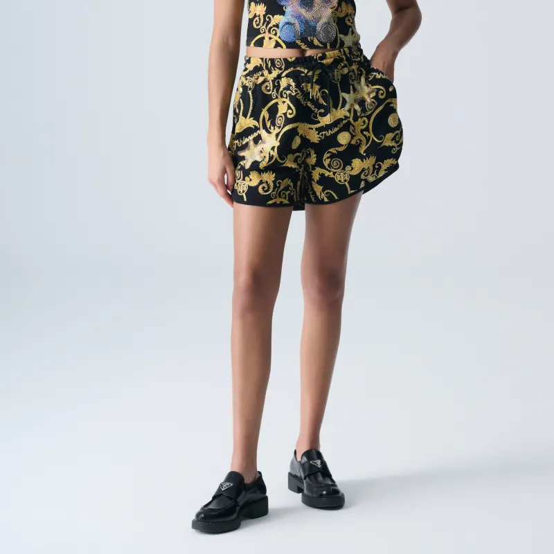TCH Casual Shorts Women's Black Base Gold Logo-2