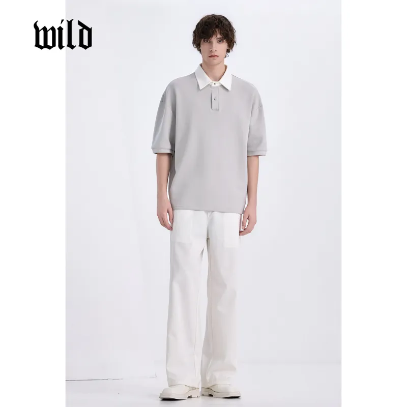 WILD LEADER Polo Shirts Unisex Gray[TW5118298]-2