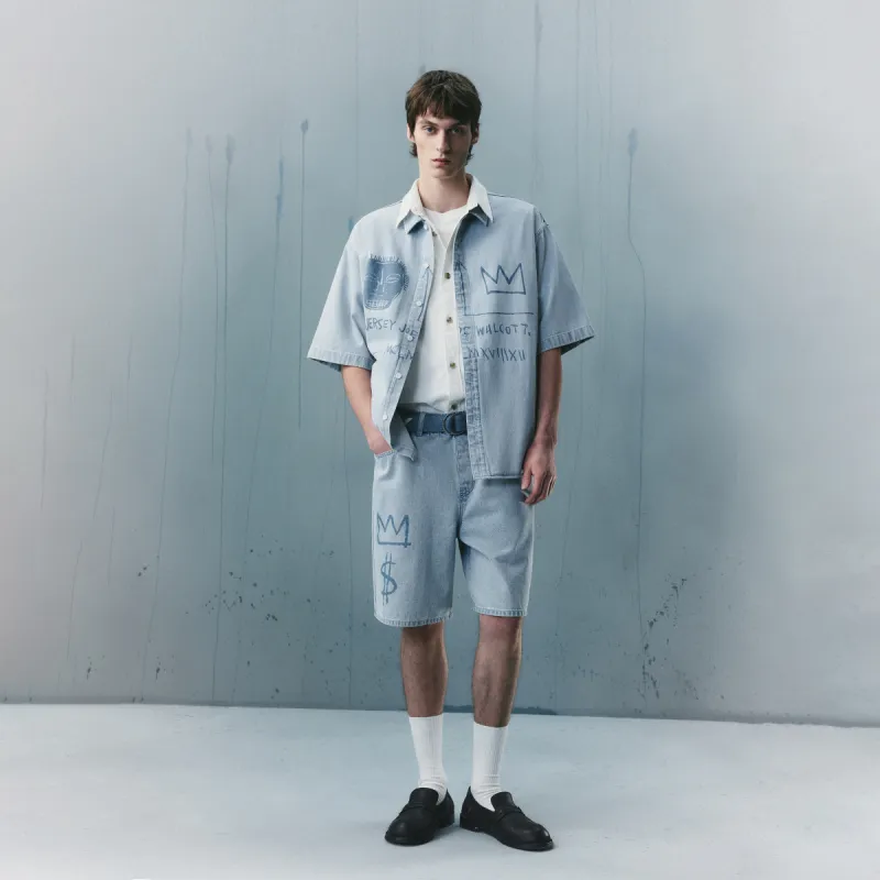 JACK JONES· JACK JONES/Jack Jones X Basquiat Denim Shorts Men's-3