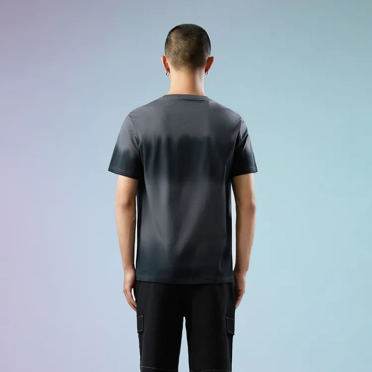 HLA T Shirts Men Cooling Antibacterial Dark Gray Pattern 41-2