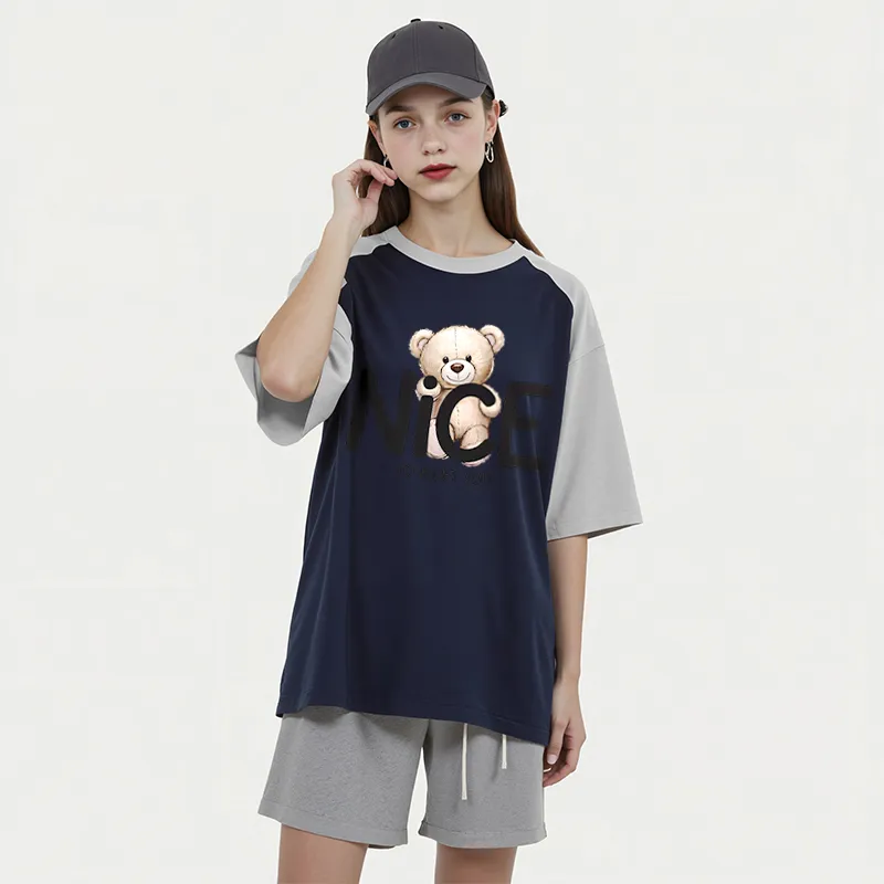 FAIRWHALE Drop Shoulder Sleeve T Shirt Women's-11