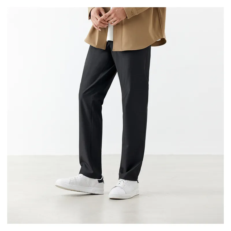 PEACEBIRD MEN Casual Pants Unisex Black-4
