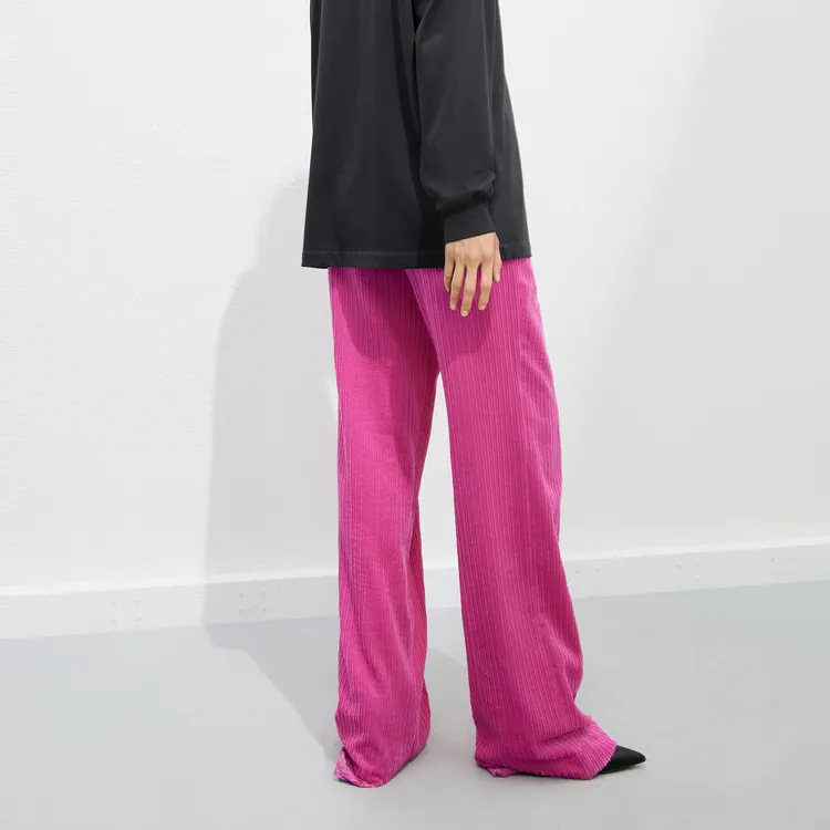 MO&CO Casual Pants Women's Neon Pink-5