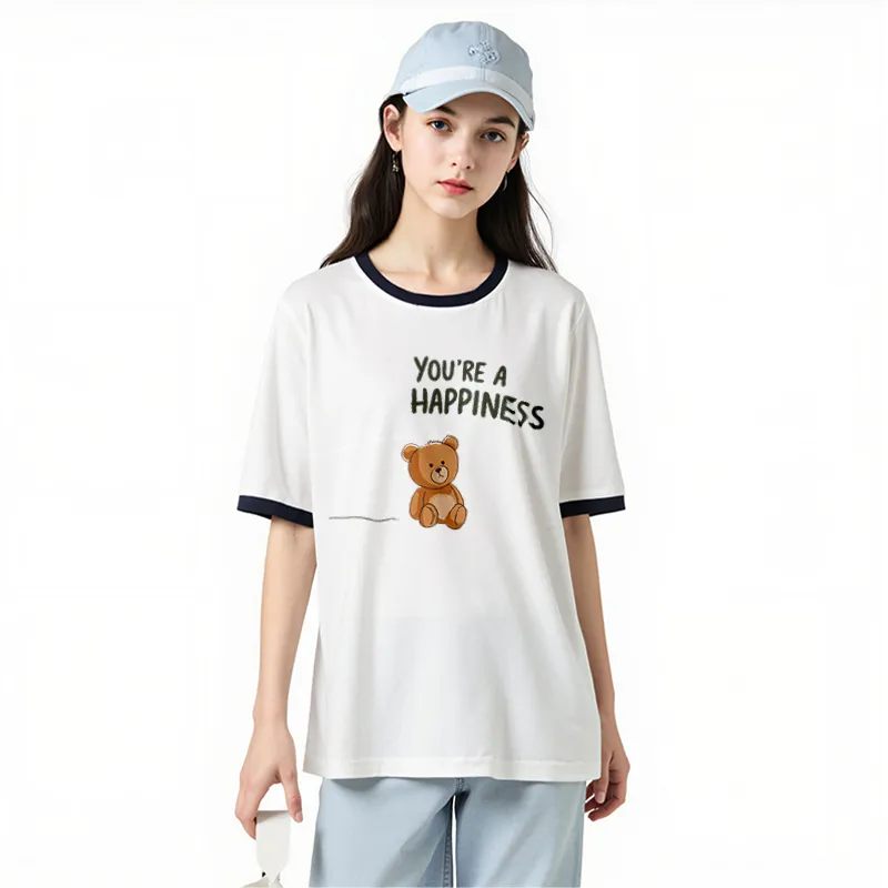 FAIRWHALE Drop Shoulder Sleeve T Shirt Women's-2