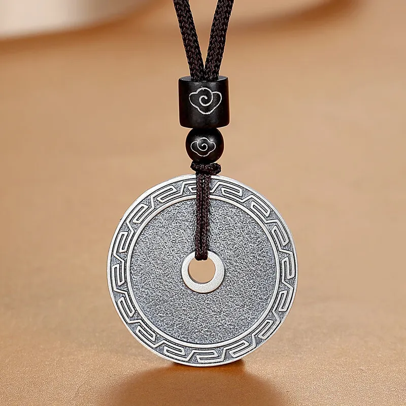 TONGBAOFU 999 Fine Silver Necklaces Men's-2