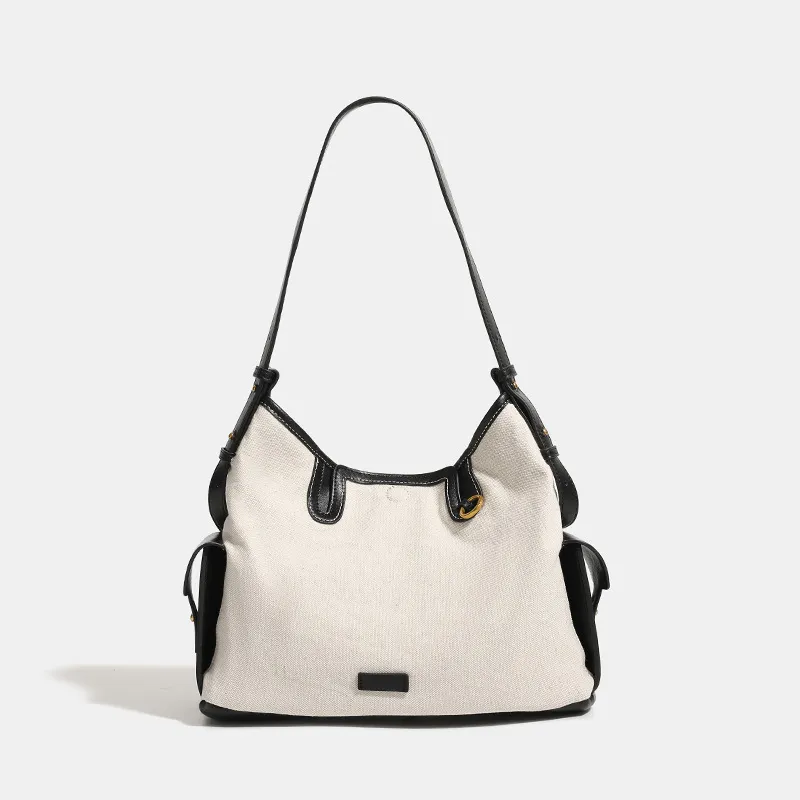 MINLUBAOLUO Synthetic Leather Shoulder Bag Women's Smoky Black-1