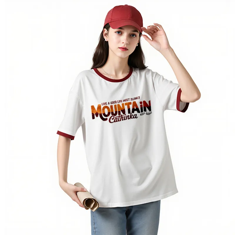 FAIRWHALE Drop Shoulder Sleeve T Shirt Women's-10