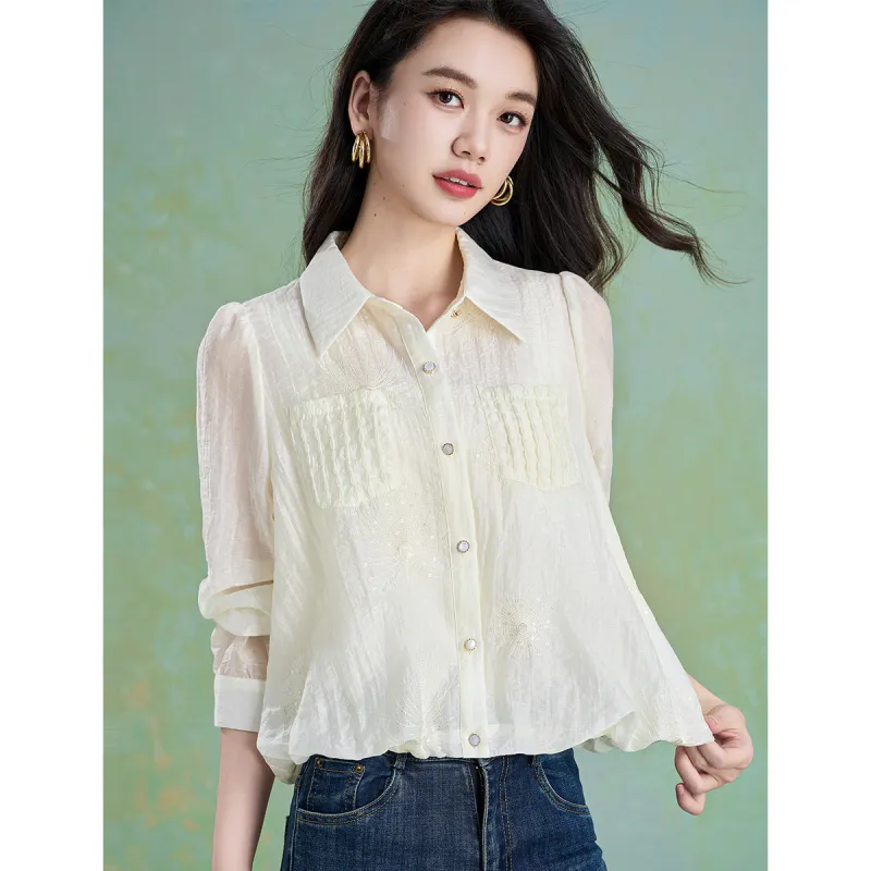 Mylan Shirts Women's Beige-2