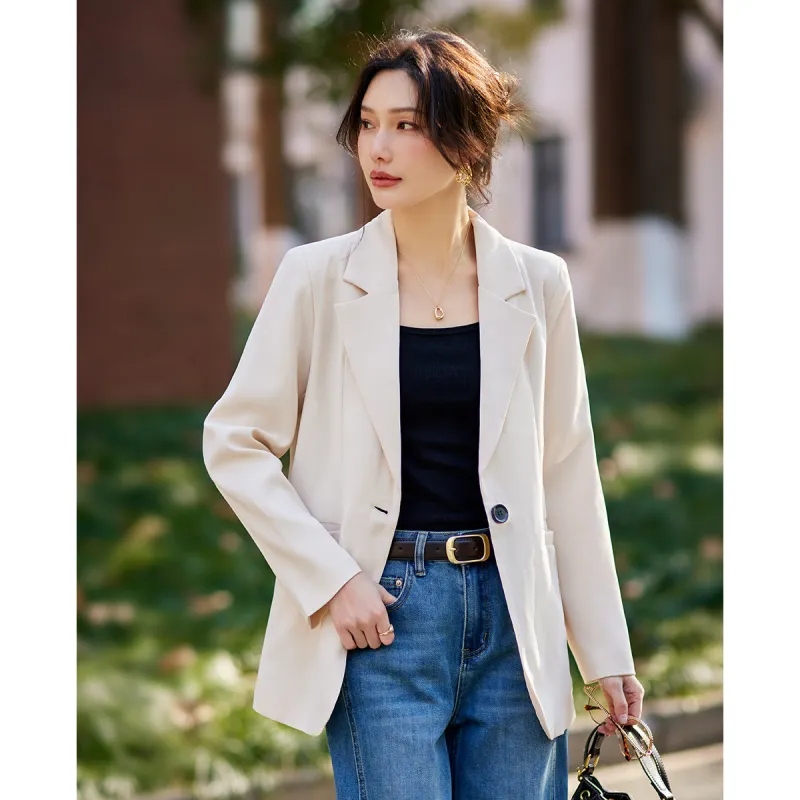 TERRE BLEUE Spring Fall Winter Business Suit Loose Fit Women's-0