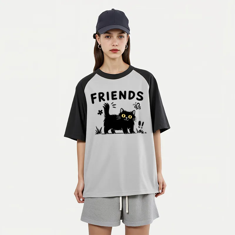 FAIRWHALE Drop Shoulder Sleeve T Shirt Women's-2