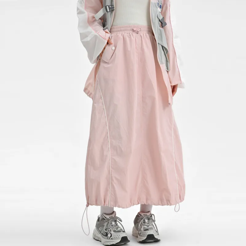 SNBL Casual Long Skirts Women's Pink-4