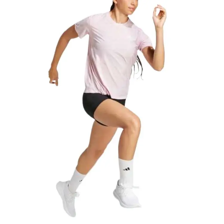 Adidas Women's Own The Run T Shirt Clear Pink-3