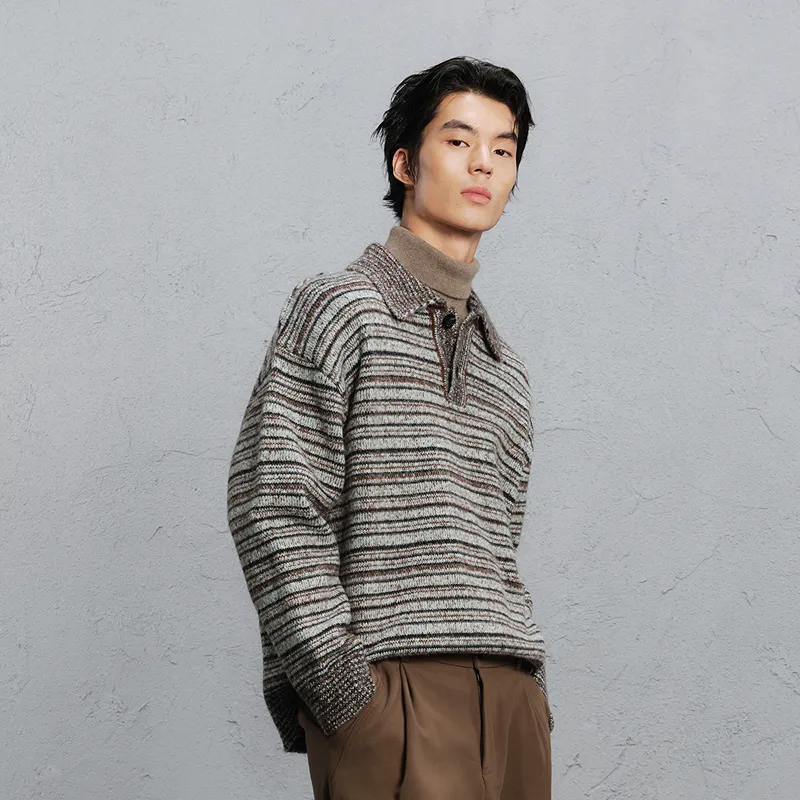 GXG Sweaters Men Black Stripes-3