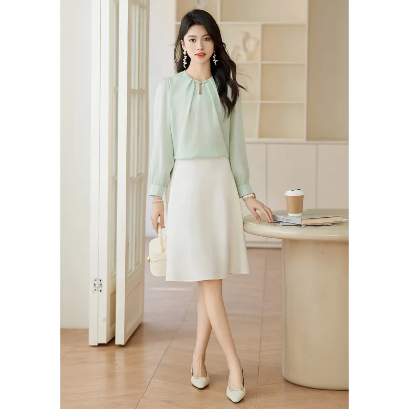 Like The Age Of Water Spring, Summer, Fall Shirt Regular Women's Mint Green-2