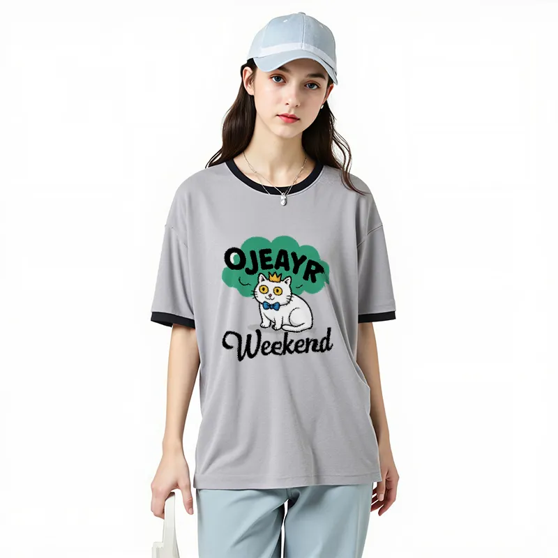 FAIRWHALE Drop Shoulder Sleeve T Shirt Women's-22