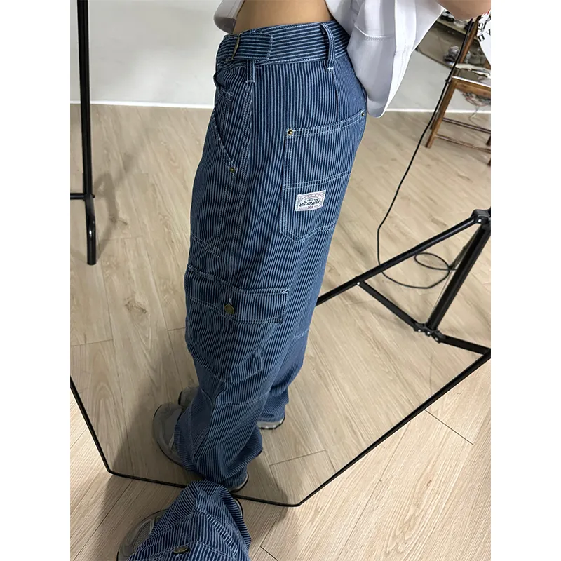 CHUANCHUANYEJIA Jeans Women's Blue-5