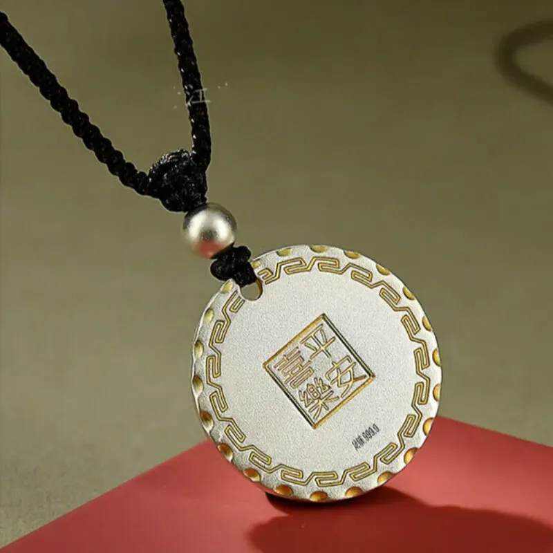 LIUXIN Pure Silver 999.9 Pendants Unisex-4