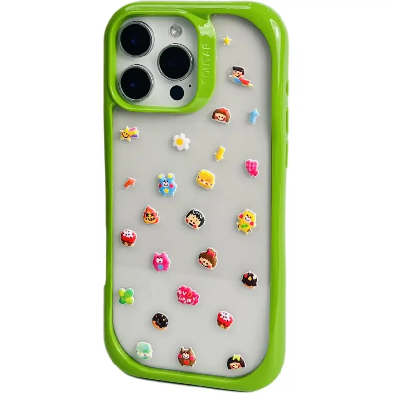 Sopi TPU Material Penguin Kitten DIY Sticker Phone Cases Compatible With IPhone 16/15 Pro Max/Apple 13/14 Pro/Max-22