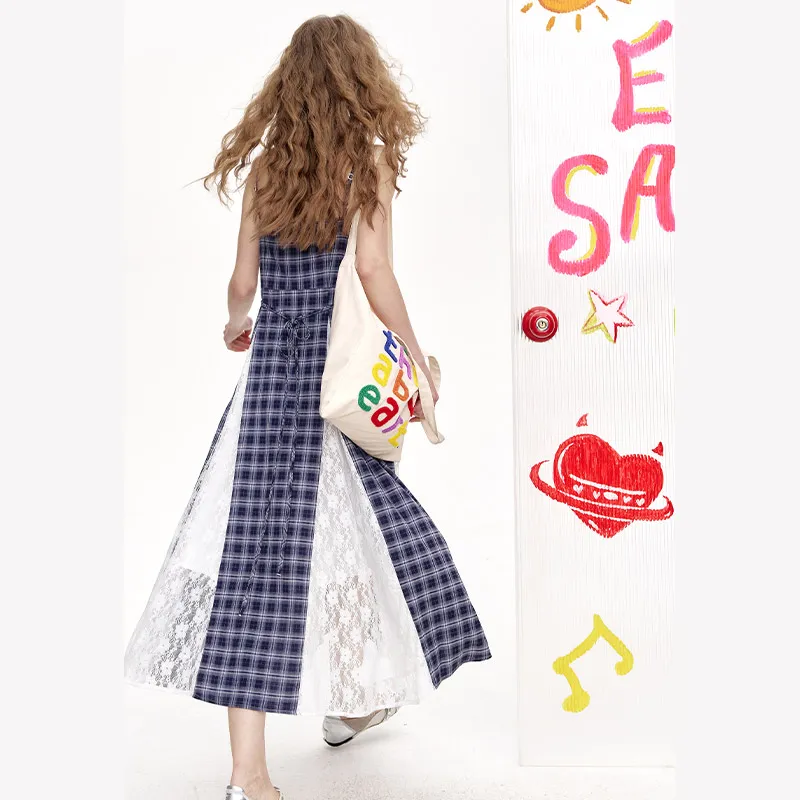 ELF SACK Slip Dress Women's Naughty Dark Blue-5
