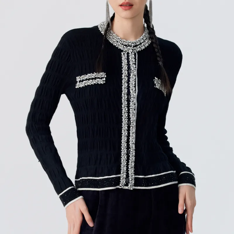 TCH Knitwear Women's Black With White Logo-3