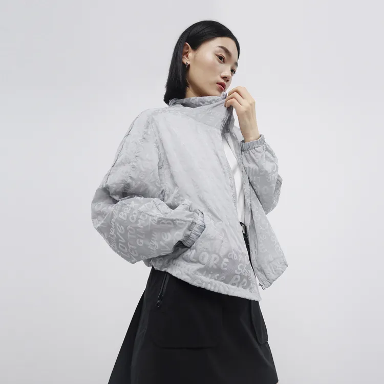 SHUIYUNJIAN Cropped Coat Women's Light Gray-3