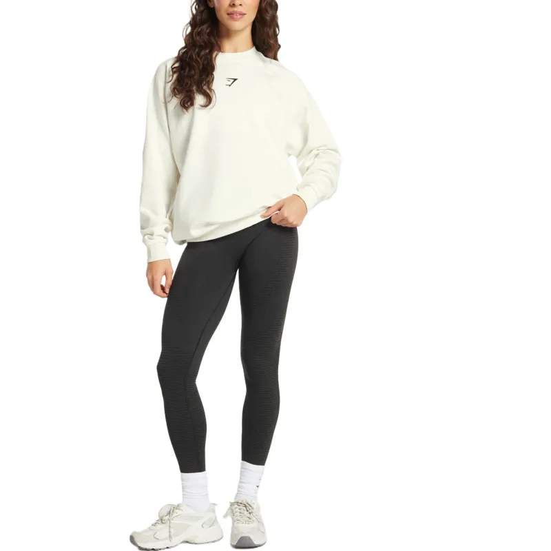 GYMSHARK Sweatshirt Women's Soft White-3