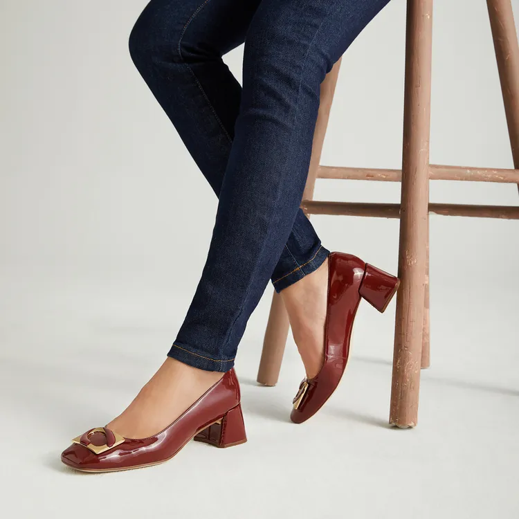 Clarks Casual Single Shoes Women's Dark Red-6
