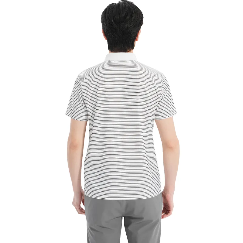 LESS IS MORE Polo Shirt Men's White Black Gradient-1