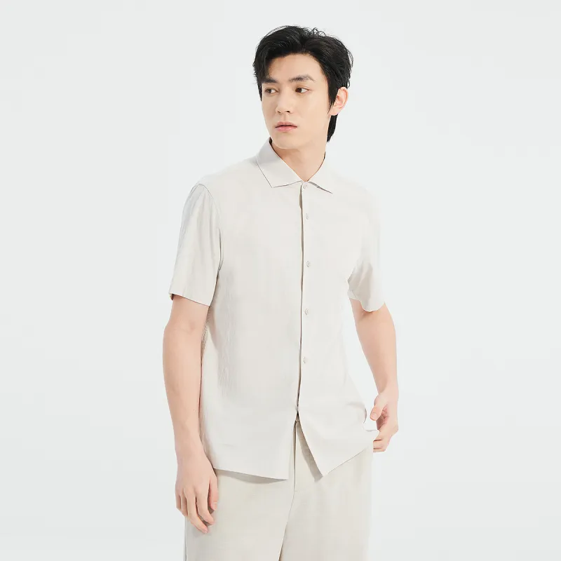 LESS IS MORE Shirt Men's Light Khaki-4