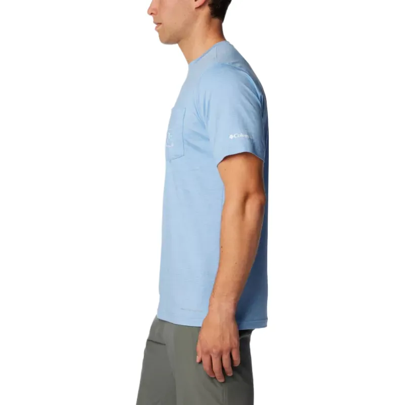 Columbia Collegiate Tech Trail T Shirt Men's Light Blue-3