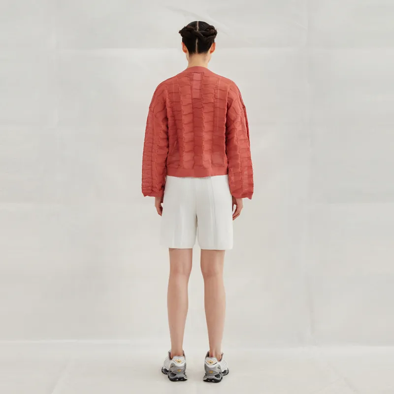 UPON PRO Loose Fit Knitwear Women's Orange Red-2