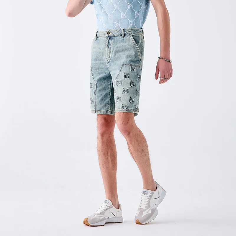 DAVID NAMAN Denim Shorts Men's Denim Blue-2