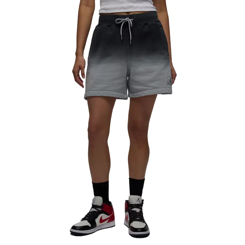 Jordan Flight Fleece Casual Shorts Women's Black Gray-2