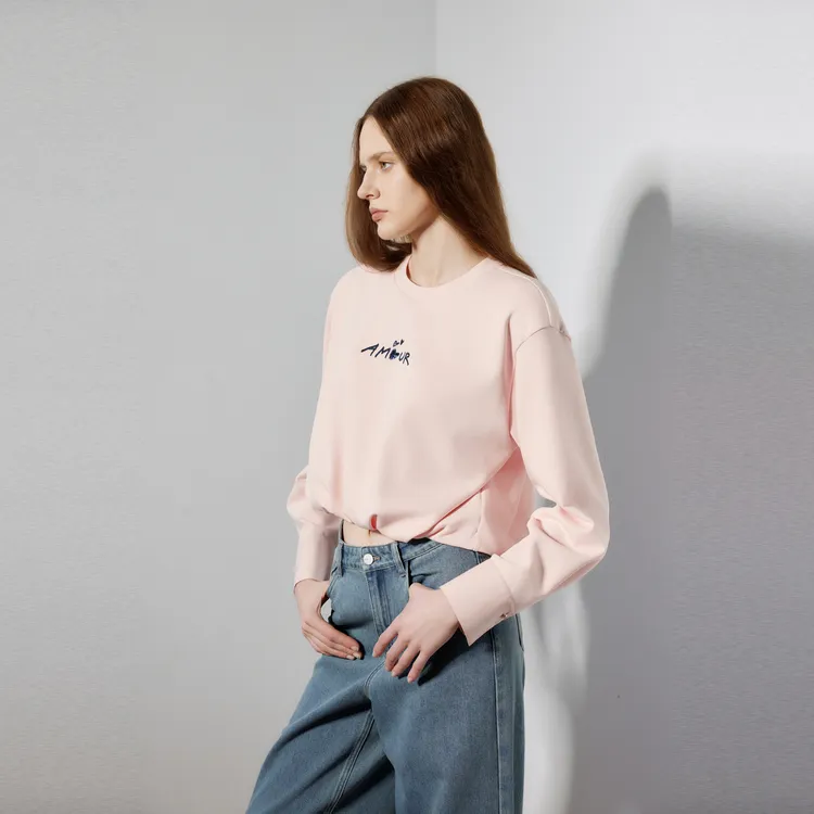 ELLE Sweatshirts Women's Pink-5