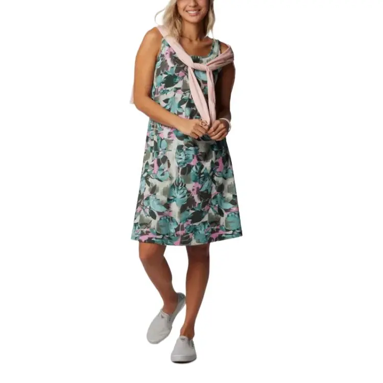 Columbia PFG Freezer Sleeveless Dress Women's Green-3
