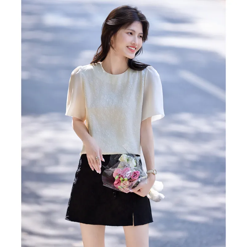 Still quiet Shirts Women's Light Apricot-2