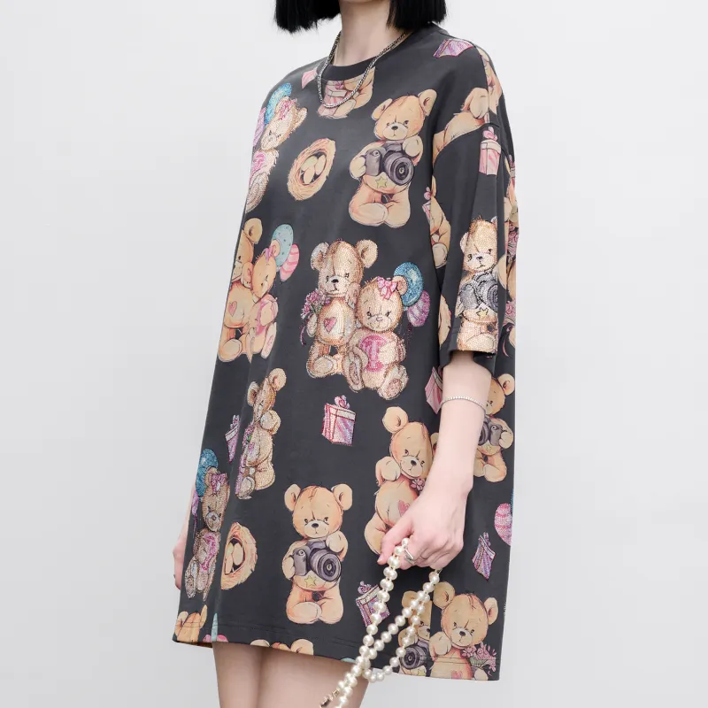 TCH Long Sleeved Dresses Women's Dark Gray-5