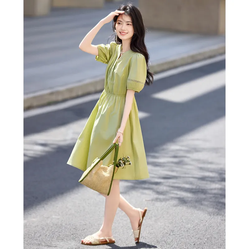 Still Quiet Short Sleeved Dress Women's-4