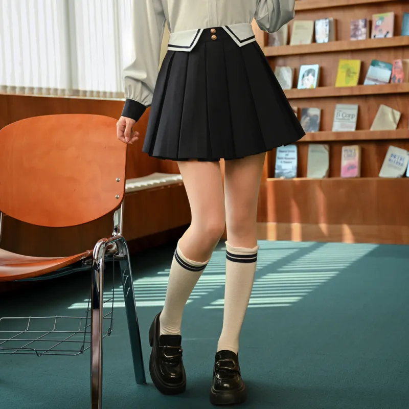 SNBL Casual Short Skirts Women's Navy Blue-2
