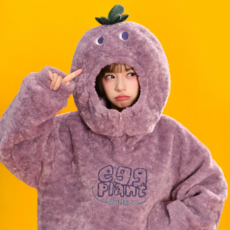 Snbl Eggplant Round Sweatshirt Women's Purple-4