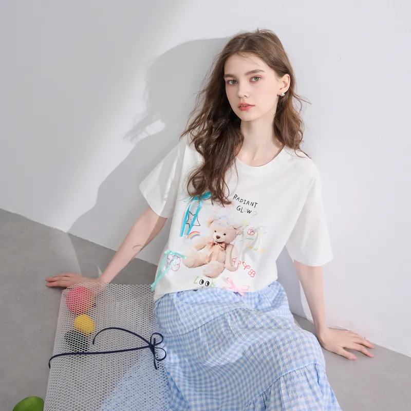 3COLOUR T Shirt Women's Cloud White-2
