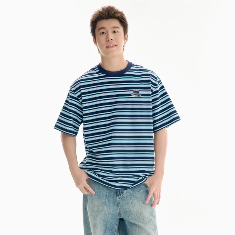 TGWALL Knitwear Unisex Blue White Stripes-4