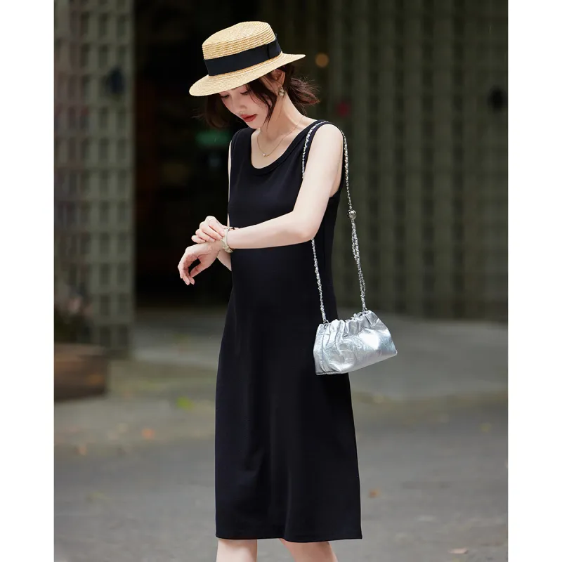 TERRE BLEUE Slip Dresses Women's Black-4