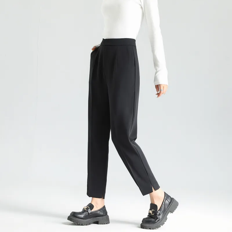 FAWENXIANGZI Suit Trouser Women's Black-3