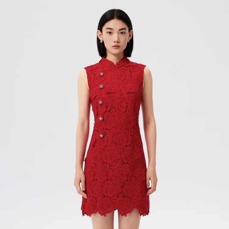 SHUIYUNJIAN Sleeveless Dress Women's Red-2