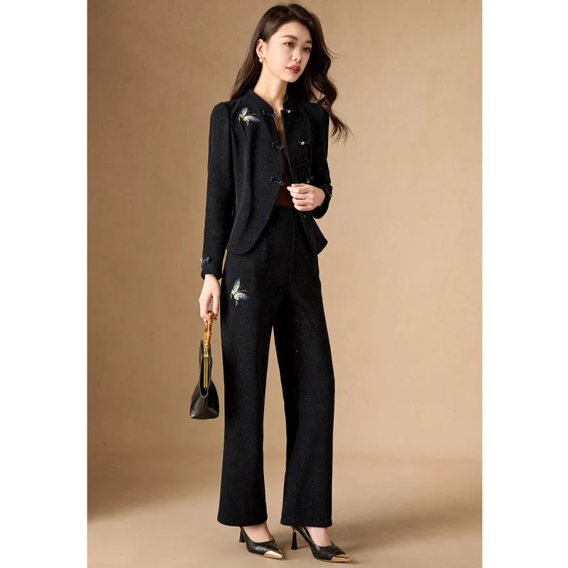 Mylan Casual Suit Slim Fit Women's Navy Blue-3