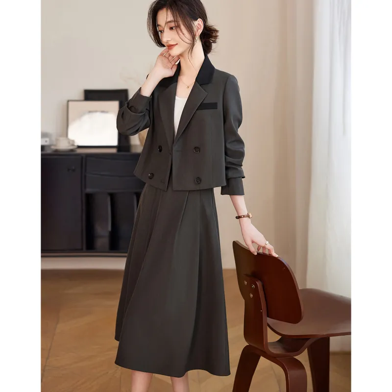 Like The Age Of Water Long Sleeved Dress Women's Gray-3