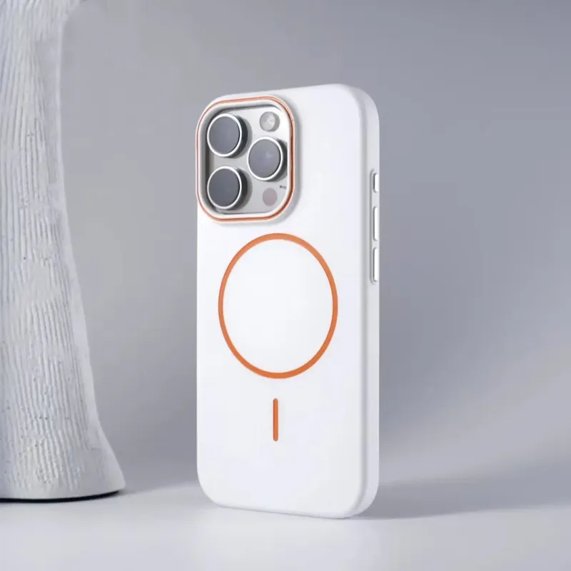 Sopi PC Material Color Block Thin Ring Magnetic Phone Cases Compatible With IPhone 16/15 Pro Max/Apple 13/14 Pro/Max-3