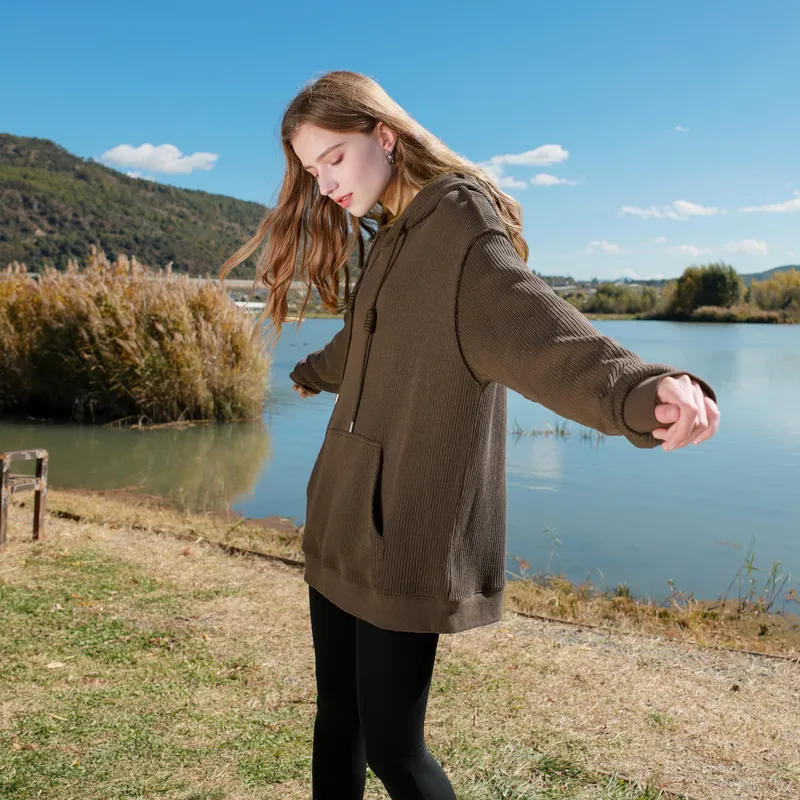 3COLOUR Sweatshirts Women's Hazelnut Brown-4