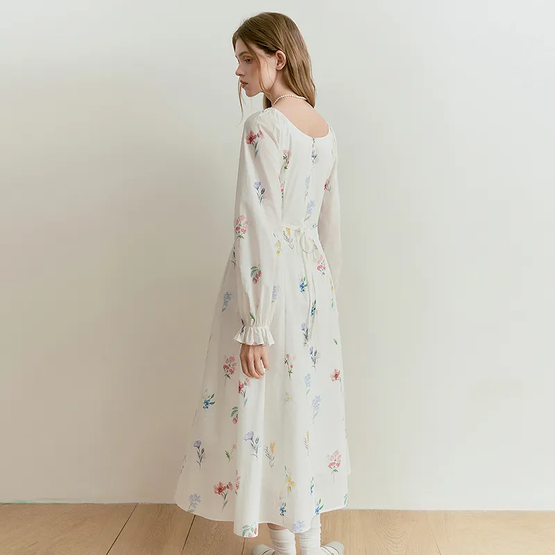 LEDIN Long Sleeved Dress Women's Cannoli Cream-6